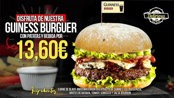 HAMBURGUESAGUINNESS BURGUER-MADRID