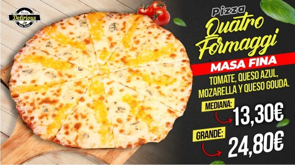 PIZZA-QUATRO FORMAGGI-MADRID